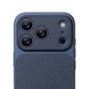 Luxury Lychee Texture Leather Matte Hard Case For iPhone 17 Pro Max 16 15 14 13 12 ProMax Full Lens Protection Back Cover Shell