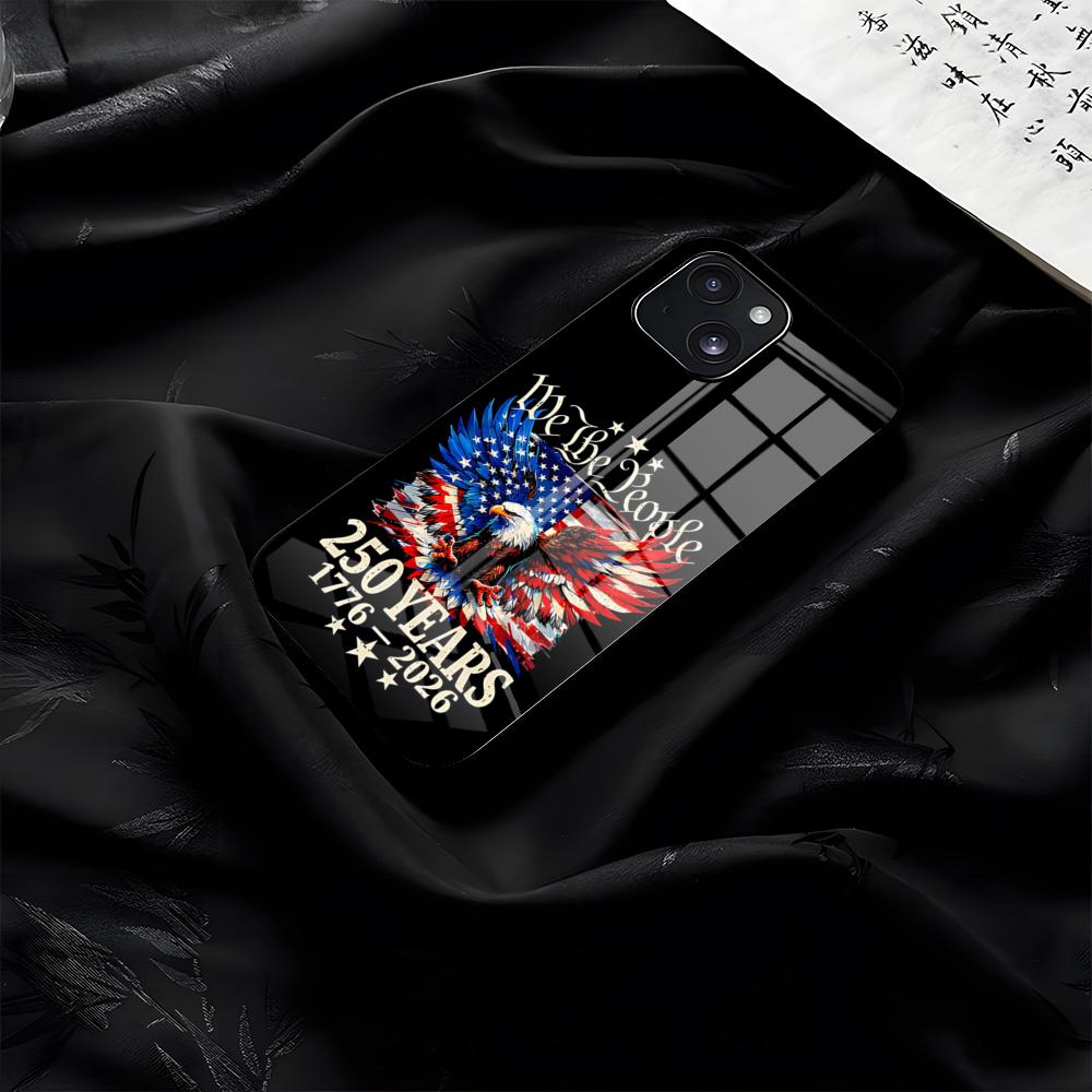 

USA 250th Anniversary Phone Case For IPhone 17 Pro Max 16 15 14 Pro Max 13 11 Plus Glass Cover iPhone 12 Pro Max