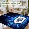 Crystal Velvet Square Rug Custom NamePreston North End Pattern Non Slip Home Floor Decor Rug