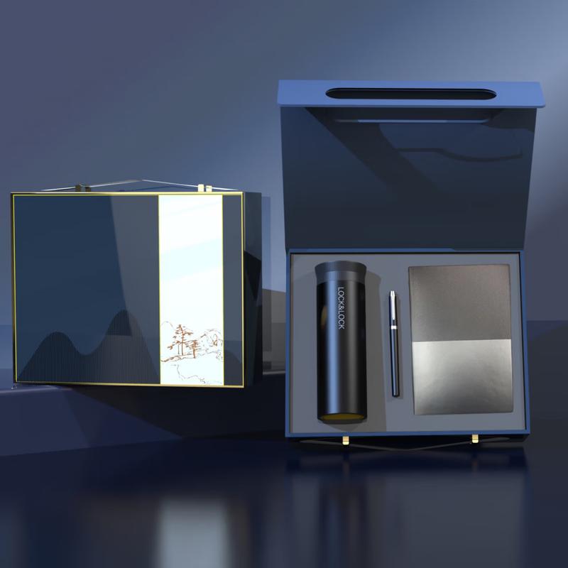 LocknLock Premium Business Gift Set (Thermos, Pen & Notebook)