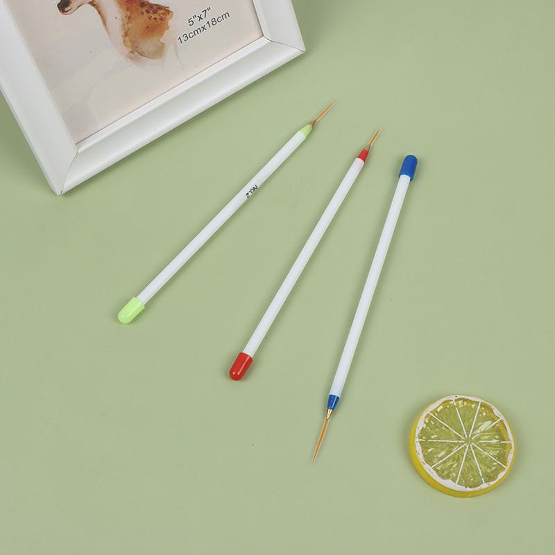 3Pcsset Nail Art Liner Brush Ultra-Thin Line Drawing Pen Manicure Tool Soft Head