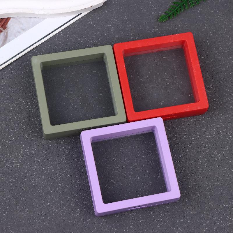 10Pcs Transparent Floating Display Box Plastic Film Jewelry Packaging Box Jewelry Necklace Ring And Collectible Storage Box