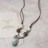 Cute Cute Apple Love Dachshund Dog Woven Color Rope Long Necklace Femininity Versatile Neck Chain Sweater Chain