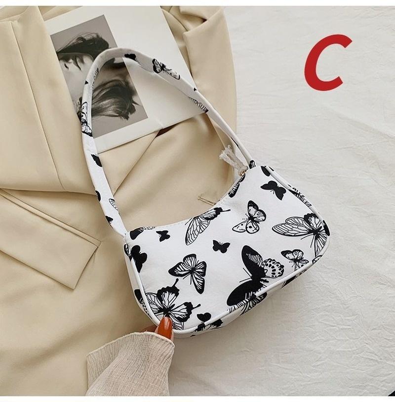 

Полотняна сумка через плече під пахвами з тваринним візерунком. Вінтажні жіночі невеликі сумочки. Повсякденні універсальні модні жіночі квадратні сумки. C