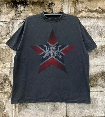 Rare Lynyrd Skynyrd Star Logo T-Shirt, Unisex Black Cotton T-shirt, Size S-5XL Unisex T-Shirt