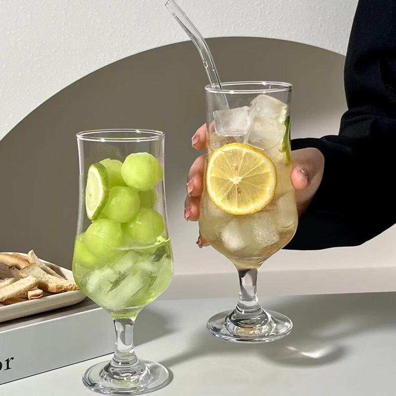 Shangqi High-Stem Glass Beverage Cup with Lid