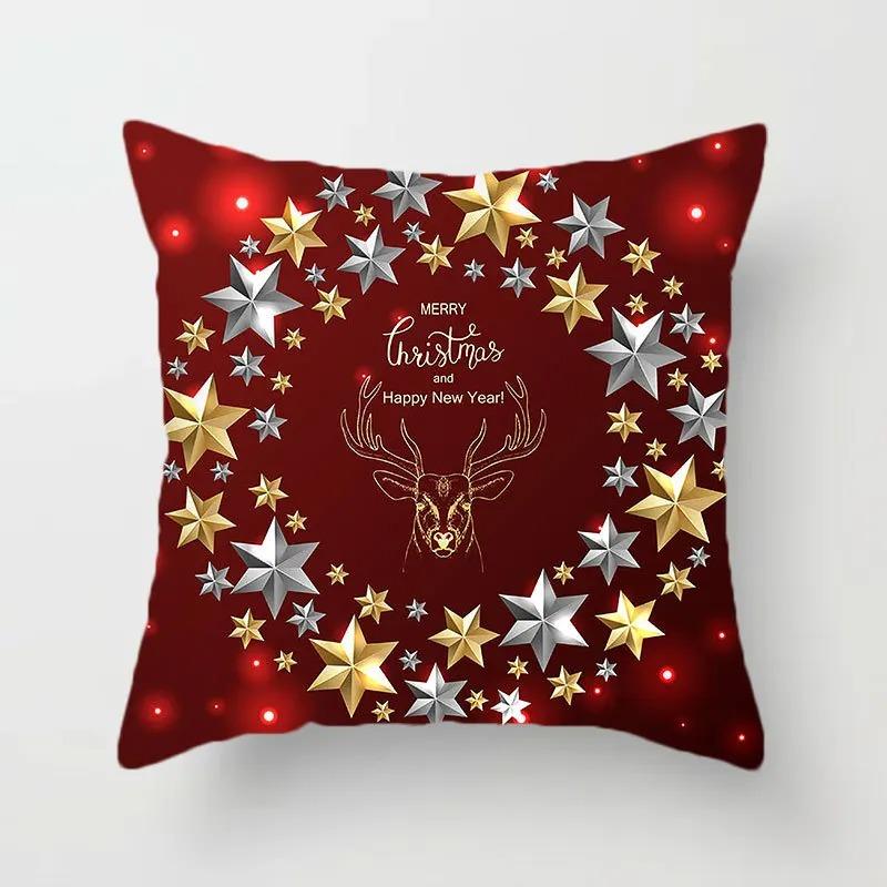 Christmas Themed Pillowcases Car Accessories Office Santa Claus Living Room Sofa Home Pillowcases
