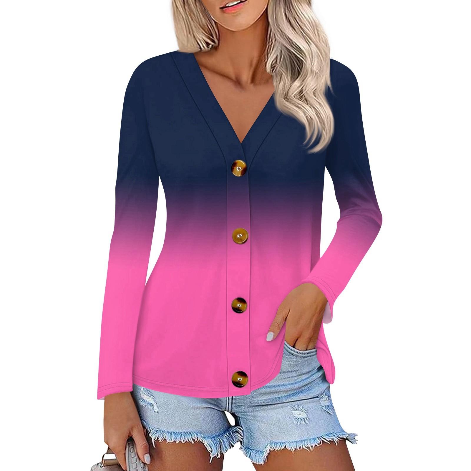 

Женская модная повседневная рубашка на пуговицах с принтом, топы с длинным рукавом S