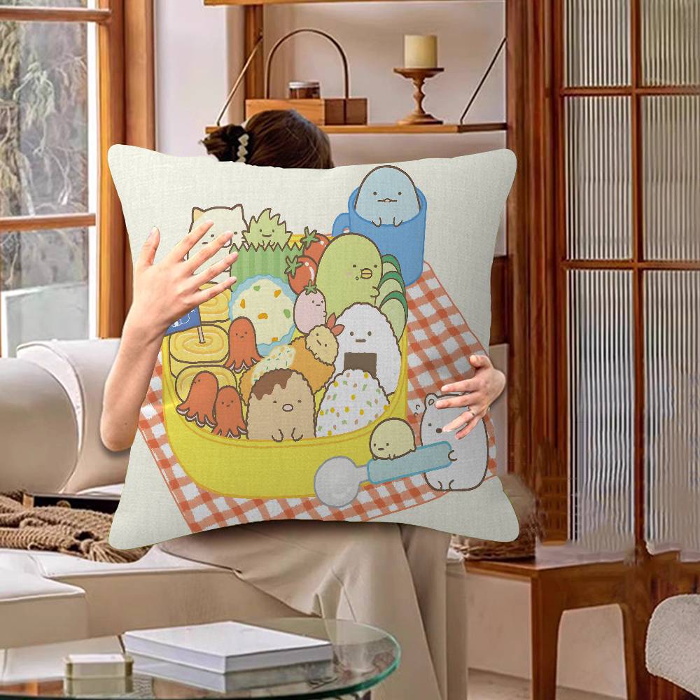 Cartoon S-Sumikko Cute G-Gurashis Pillow Cover Sofa Cushion Cover Home Room Decoration Children Gift