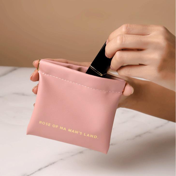 Waterproof PU Travel Pouch: Data Cable, Earphone, Lipstick Holder with Spring Clip Closure