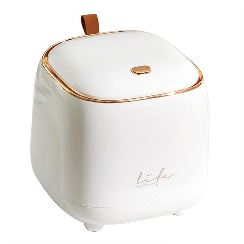 

ABJI-Mini Countertop Trash Can , Waste Can With Press Type Lid, 0.5 Gallon/1.5 Liter Wastebasket Trash Can Dispenser,White Durab белый