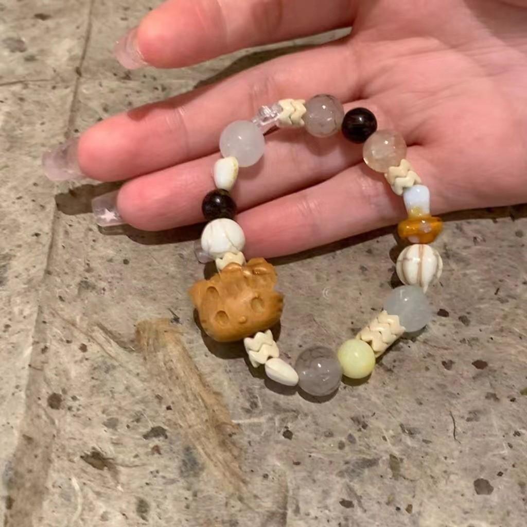 Ceramic Macaron Stylish Sea Shell Beaded Bracelet Womens Sweet Fresh Design Summer