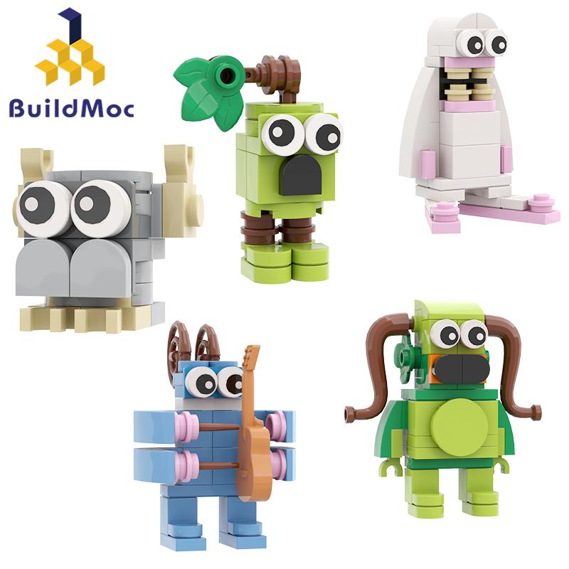 BuildMoc My Singing Chorus Wubbox Robot Building Blocks Set Cute Song Monsters Figures Bricks DIY Toy For Children Birthday
