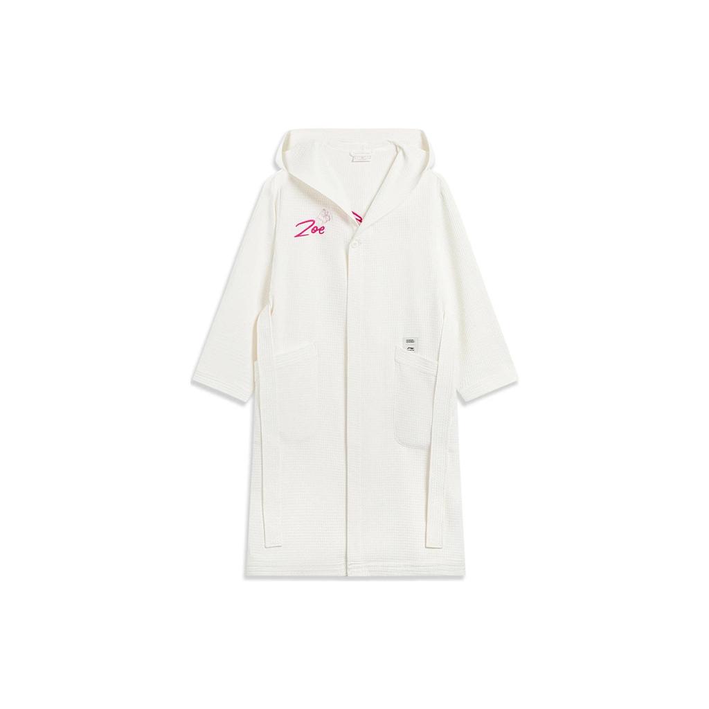 Li-Ning League Of Legends Pool Party Collaboration Letter Print Hooded Casual Long Jacket Unisex Jacket Off-White AFDT799-1