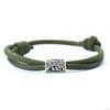 Norwegian Viking Characters Bracelet For Men Sliding And Adjustable Knot Braslet Outdoor Survival Paracord Braclet Pulsera Homme