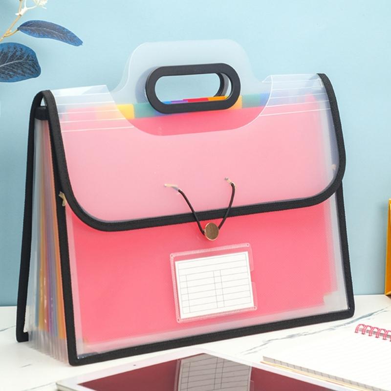 13 Fächer Erweiterungsmappe mit Griff, Wasserdichte Dokumenten-Organizer-Tasche, Fassungsvermögen 1000 Blatt Papier im Letter-Format