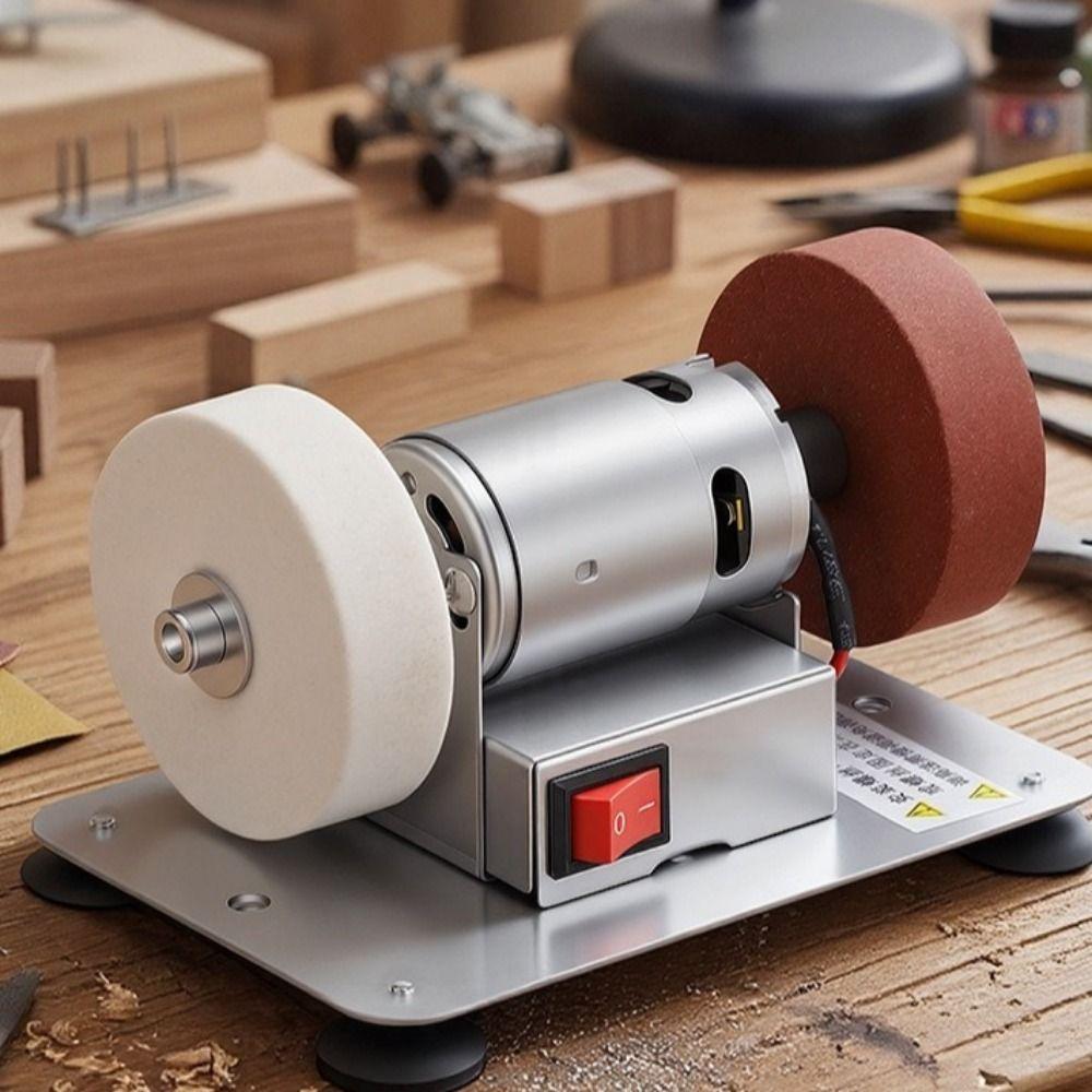 Speed Adjustable Mini Bench Grinder Variable Speed Dual Wheel Grinder Metal Grinding