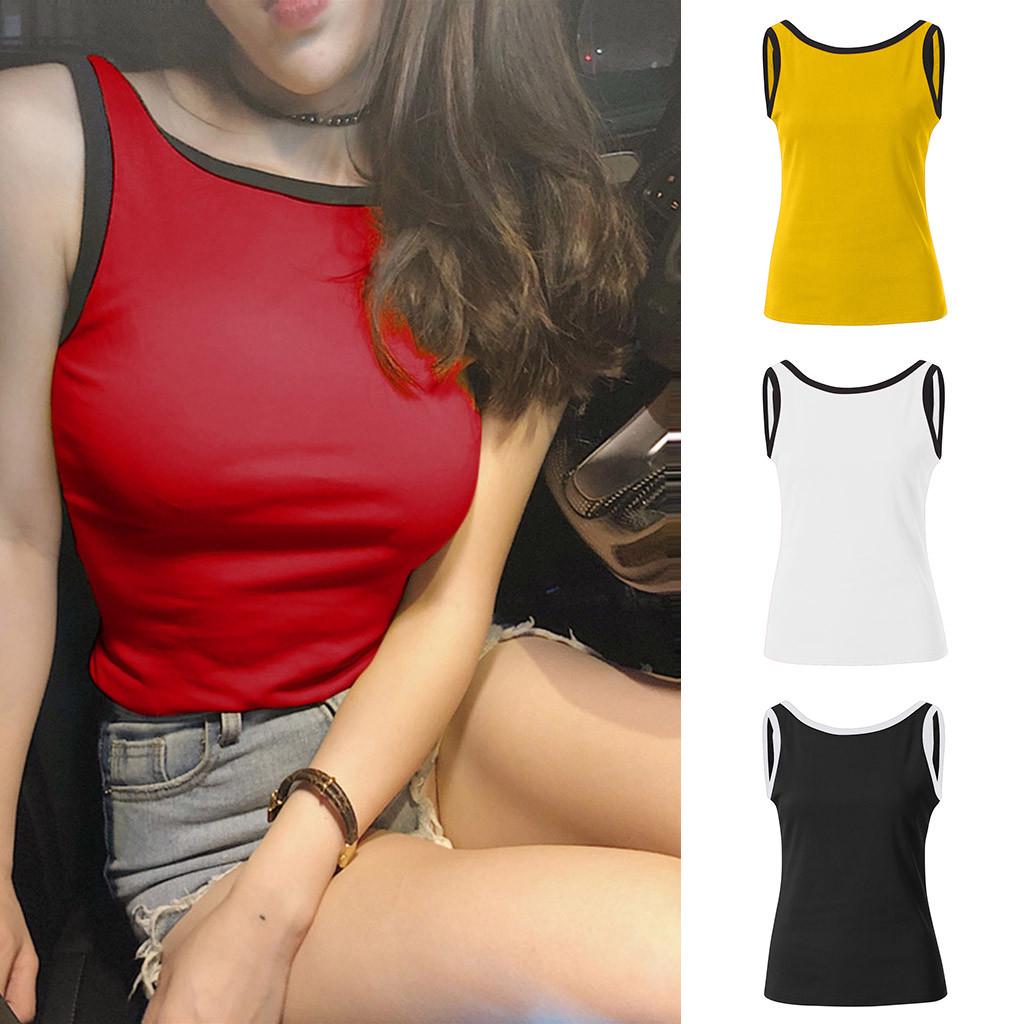 

Fashion Womens Sexy Solid Tank Top Vest Off Shoulder Halter Blouse T-Shirt