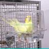 H7BF Shower Box Feeder,Sleeping Nest,Small Birds Bathtub for Pet Finch Accessories Parrot Bath Box with Clear View for Pet