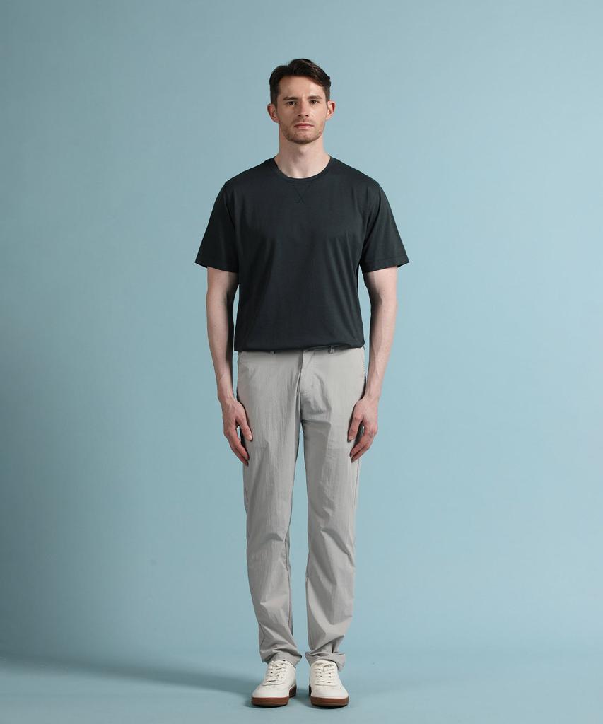 Panicalle Charcoal Basic Round Short Sleeve T-Shirt