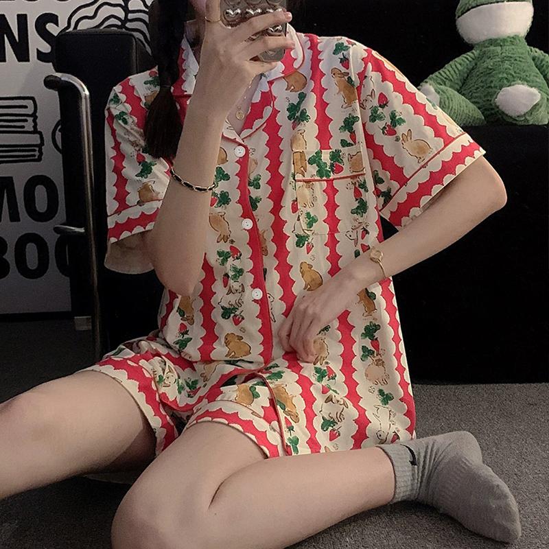 China Stil Tinte und Waschen Landschaft Malerei Pyjamas Frauen Neue Sommer Kühle Weibliche Nachtwäsche Klassische Elegante Kurze Housewear