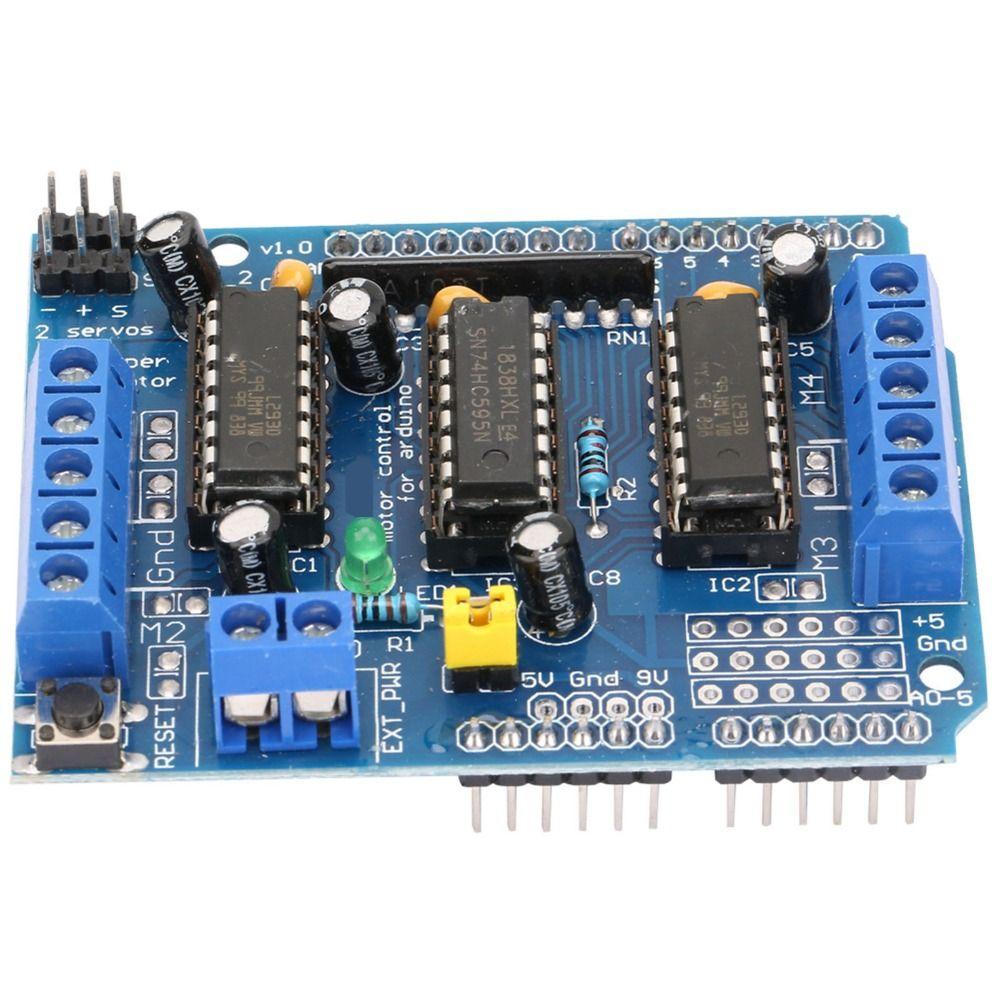 4 H‑Bridges Motor Drive Shield Expansion Module Motor Drive Shield Module  for Arduino Projects