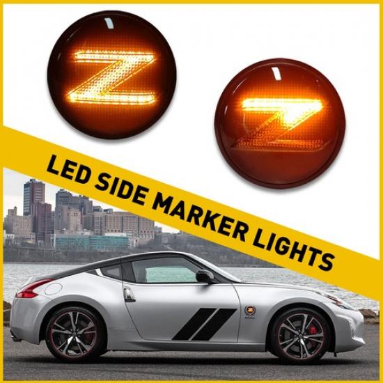 2 шт. Светодиодный боковой указатель поворота крыла для Nissan 2009-20 370Z Z34 350Z Z33