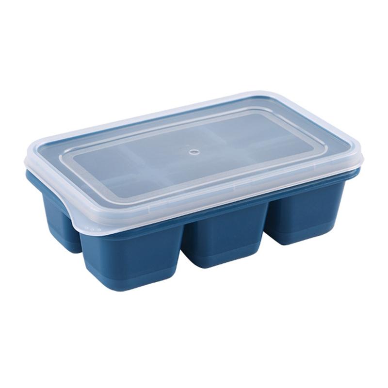 Mini Ice Cube Trays with Lid DIY Summer Drink Baking Mould Square Cake Chocolate 6 Cavity Easy Release Flexible Home