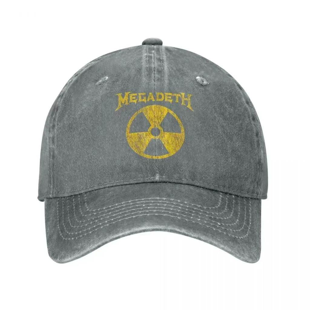 Retro Nuclear Metal Rock Band Baseball Cap Unisex Distressed Cotton Snapback Cap Megadeths Outdoor Workouts Caps Hat