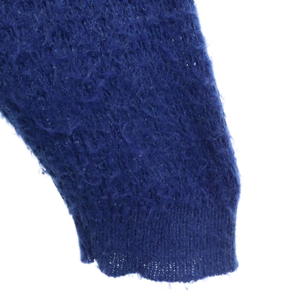 Auon Knit 70s 80s vintage Long sleeve knit cardigan Blue navy blue Women Used