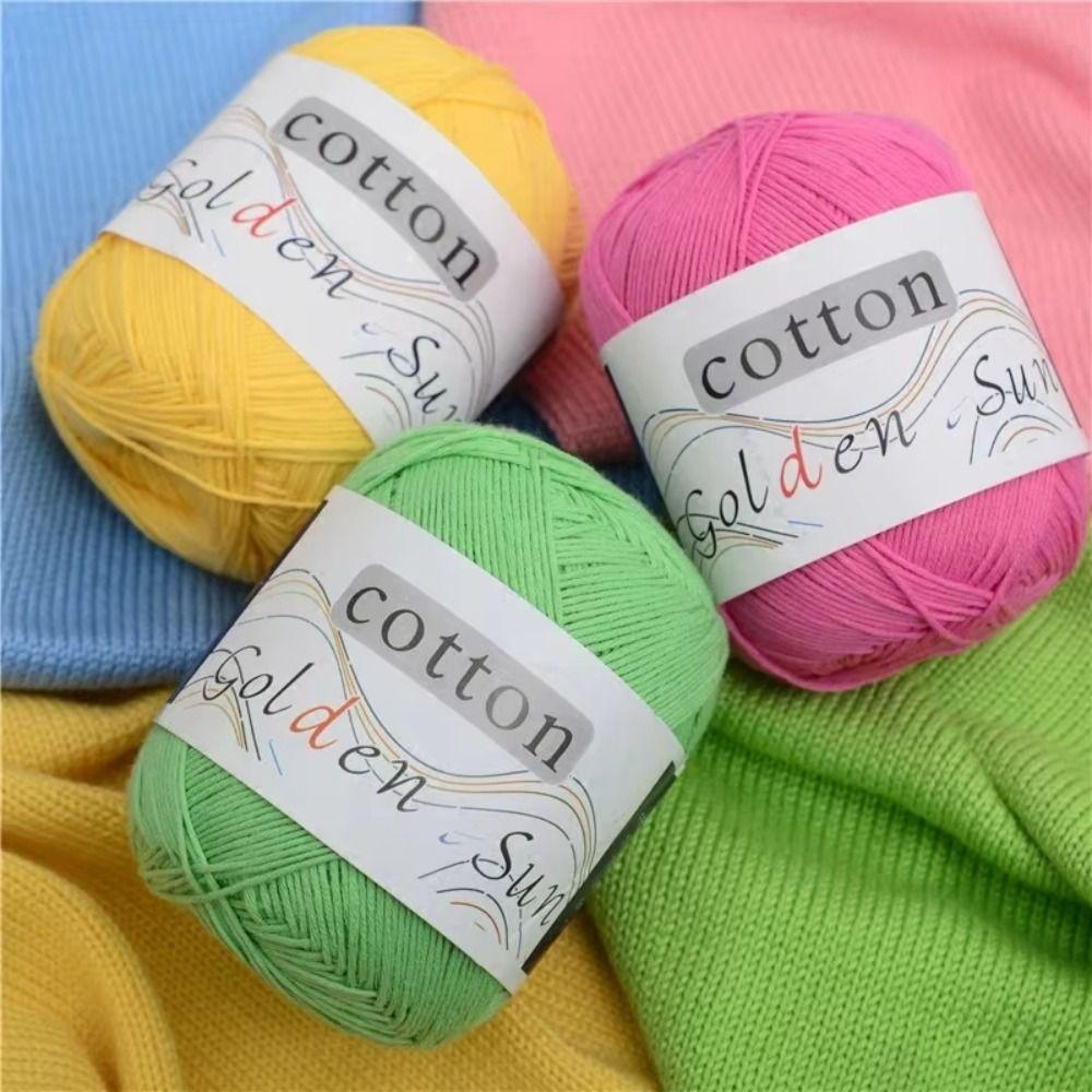 Medium-Thin Cotton Yarn Anti-Pilling Crochet Yarn Premium Hand Knitting Yarn  DIY Needlework