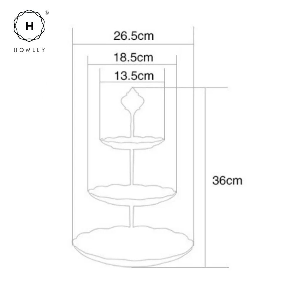 Homlly Ceramic Macaron Stand (3 tiers)