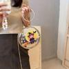 Zinc Zinc Alloy Halloween Round Handbag Printed PVC Transparent Pouch Storage Bag Doll Hanging Pouch  Figure