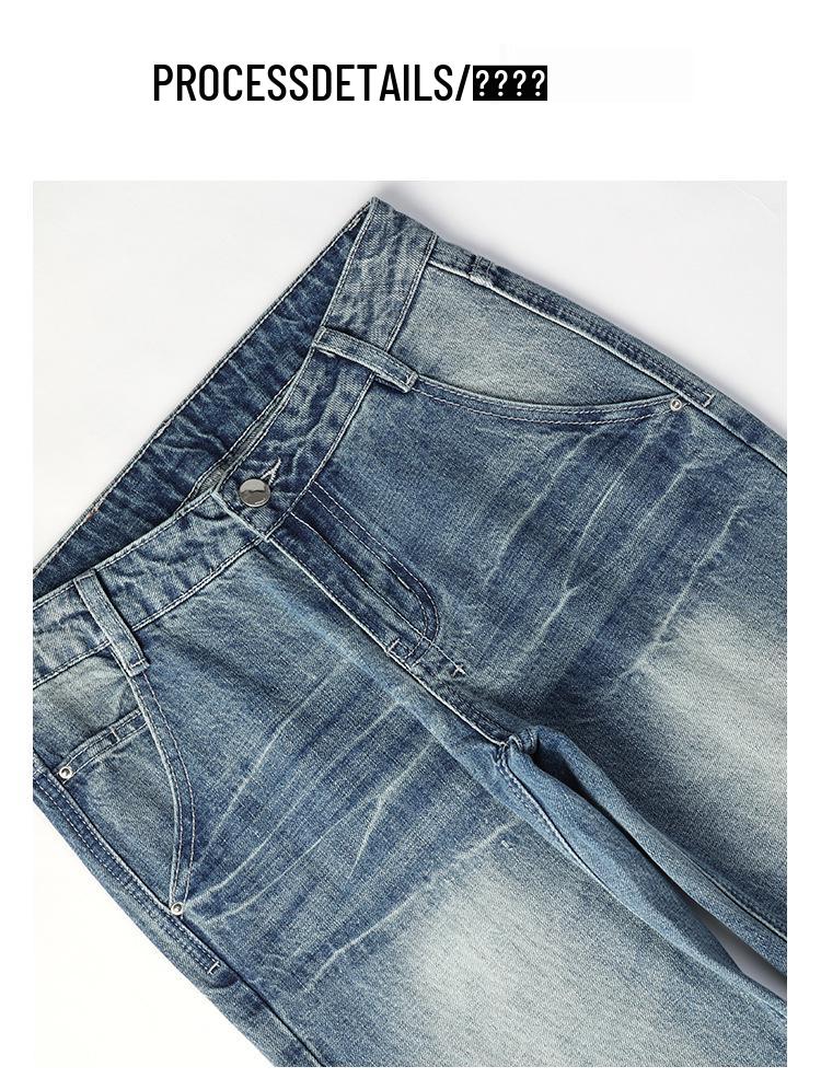 Blugi retro evazați cu talie joasă pentru femei - Colecția Primăvară/Toamnă 2025, Croială versatilă lejeră, Picior drept, Lungime până la podea.