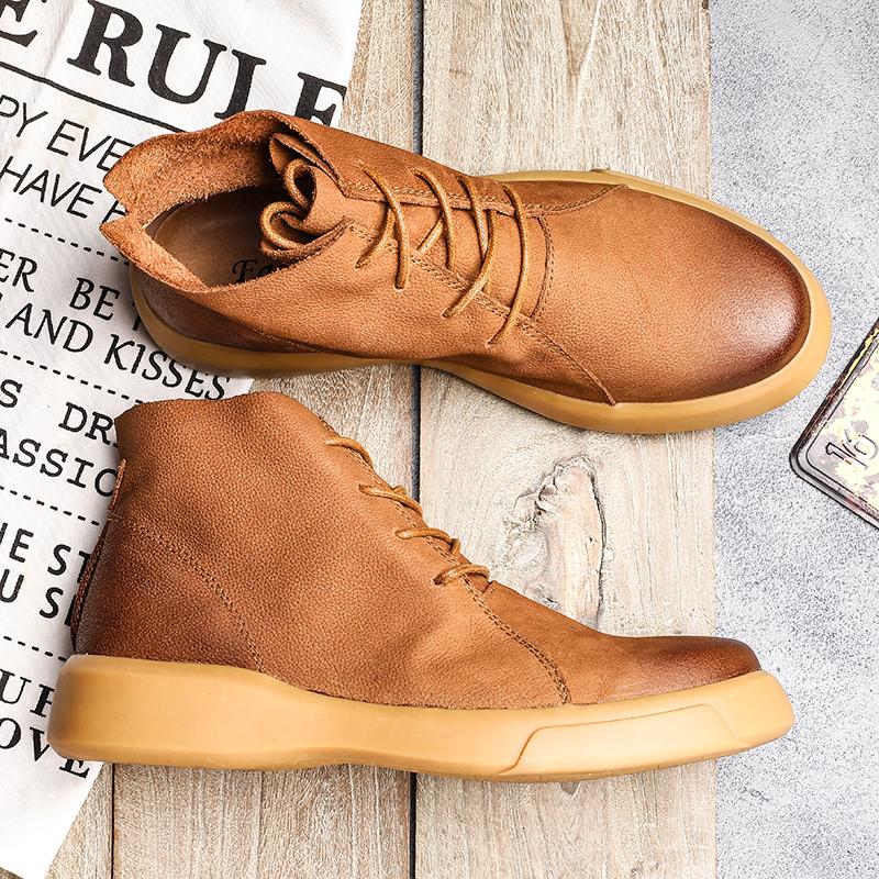 Fashion 2024 Winter Hot Selling Men's Business Short Boots Soft Soles Soft Surfaces Men's Leather Casual Shoes Cotton Ankle Boots