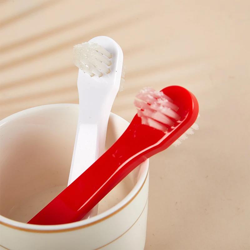 T-Shape Denture Dedicated Brush Toothbrush Dual Head False Teeth Brushes Cleaner