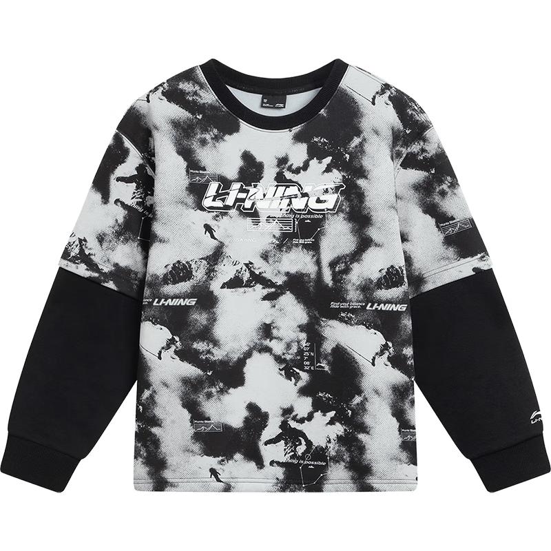 Li-Ning Kids Fleece Lined Pullover Hoodie for Boys 175/92A