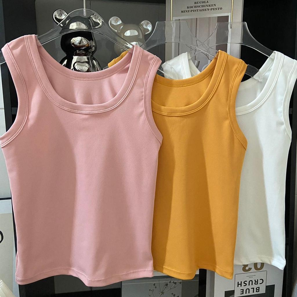 Klein bretelvest dames buitenkleding basis binnenhoes borst brede schouderband yogatop Amerikaans vest zonder borstkussen