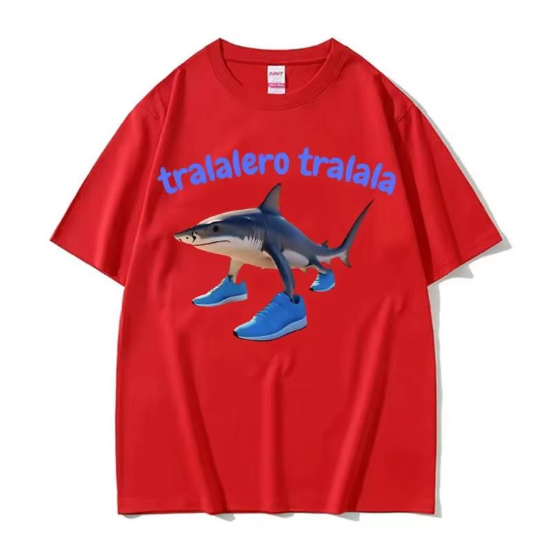 Tralalero Tralala The Drip Shark Funny Meme T Shirts Women Clothing Fashion Gothic Tshirt Summer Pop T Shirt Tops