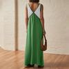 Women's Sleeveless Color Blocked Loose Dress