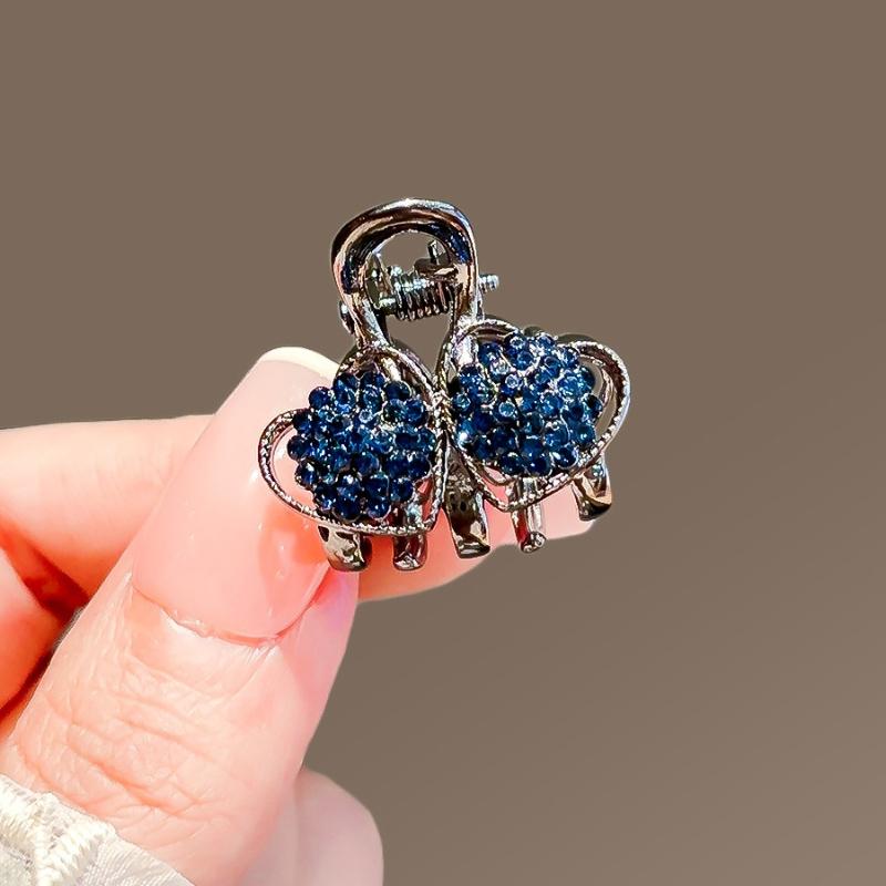 Petite griffe de cheveux en strass papillon, épingle à cheveux élégante, paillettes, perles brillantes, pince à cheveux en métal pour femmes et filles, accessoires doux