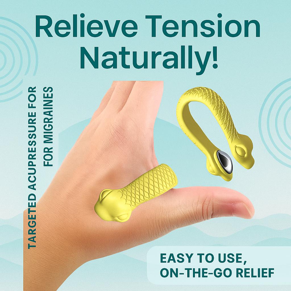 Akupressur-Clips zur Linderung von Migräne, Serpentinenmuster, LI4-Massage-Clips, Kunststoff-Tigermaul-Rubdown-Clips zur Linderung von Kopfschmerzen und Verspannungen