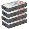 4 Under-bed Storage Organizer Set with Transparent Window and Reinforced Handle High-quality Non-woven Fabric Foldable Large-capacity Blanket Storage