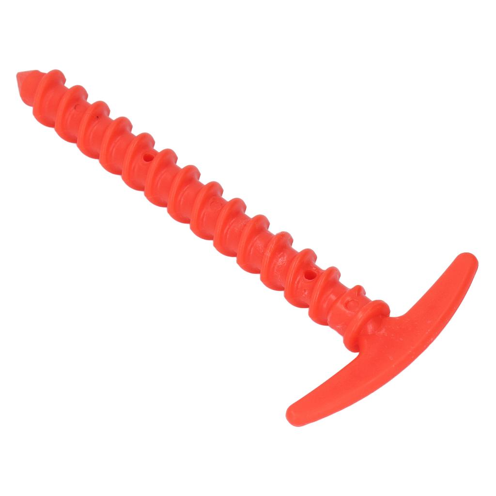 10Pcs Tent Stakes Plastic 5.7in T Shape Spiral Ground Stake Anchors Pegs for Tarps Canopy Camping Hiking