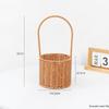 Handheld Woven Rattan Basket: Ideal for Flowers, Fruit, Gifts, Storage, and Souvenirs - Perfect for Flower Shops and Children's Day Celebrations.