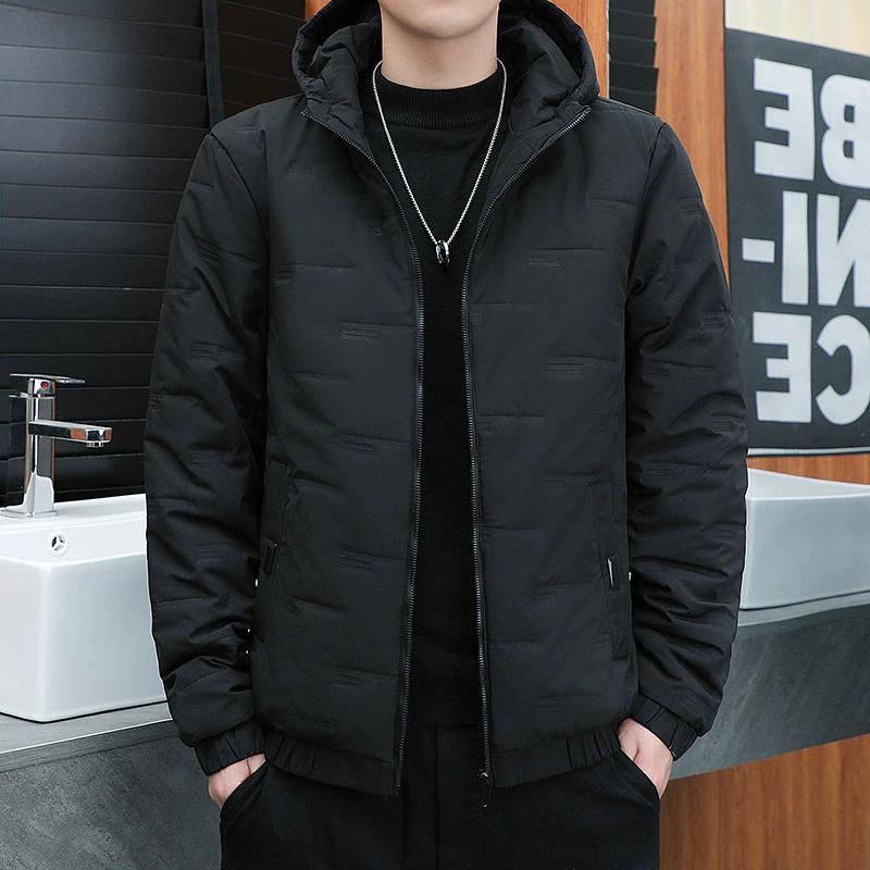 

Осенне-зимнее хлопковое пальто Мужское пальто Хлопковая куртка Мужская хлопковая одежда с капюшоном Осенне-зимняя повседневная мужская верхняя одежда Мужская хлопковая одежда S чёрный