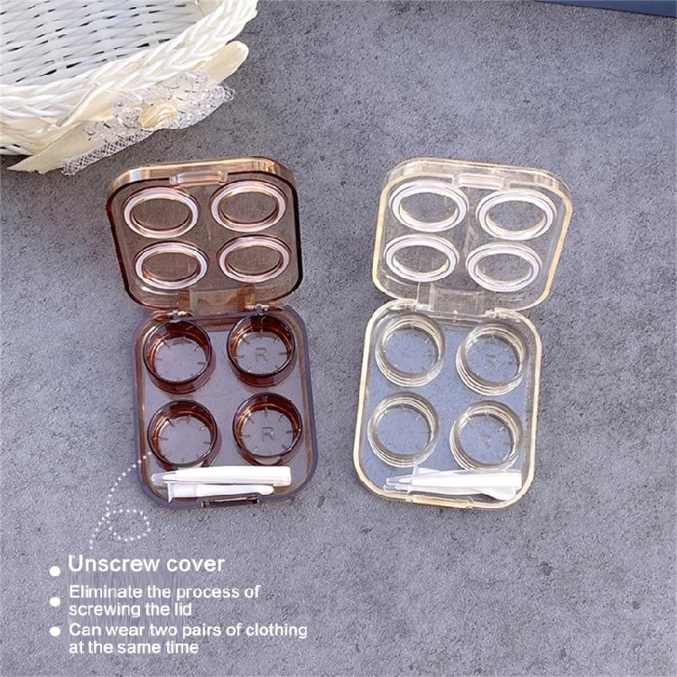 Convenient Contact Lenses Storage Box With Tweezers And Suction Wearing Tool Great For Travel And Office Student Use