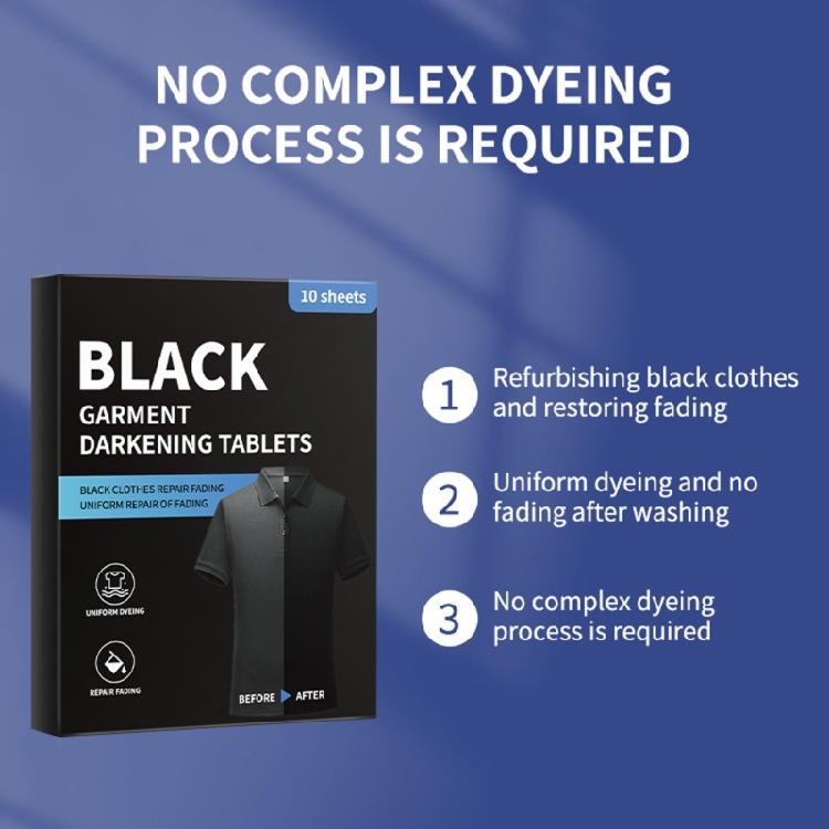 Laundry Sheets Dark Garment Restoration Sheets 10pcs Safe Formula Brightens Black Clothes Fade Prevent for Machine Wash