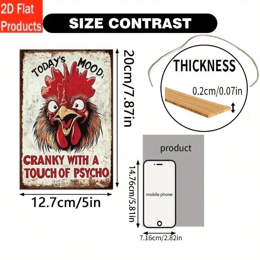 Funny Chicken Metal Poster Vintage Sign Wall Art Decor