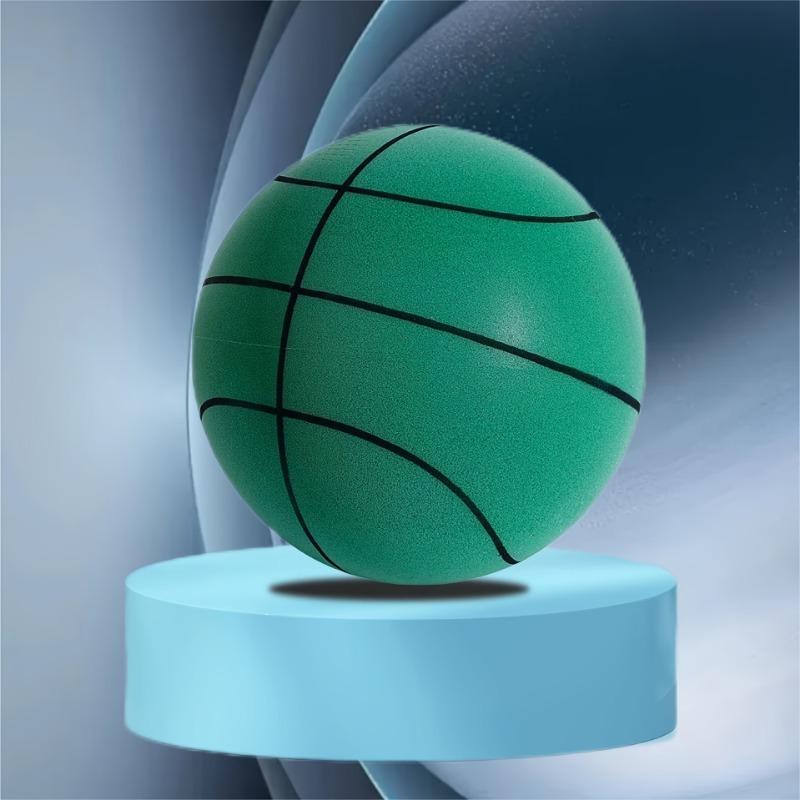 Silent High Density Foam Basketball Indoor Training Quiet Bouncy Ball for Kids Number 5 зелёный